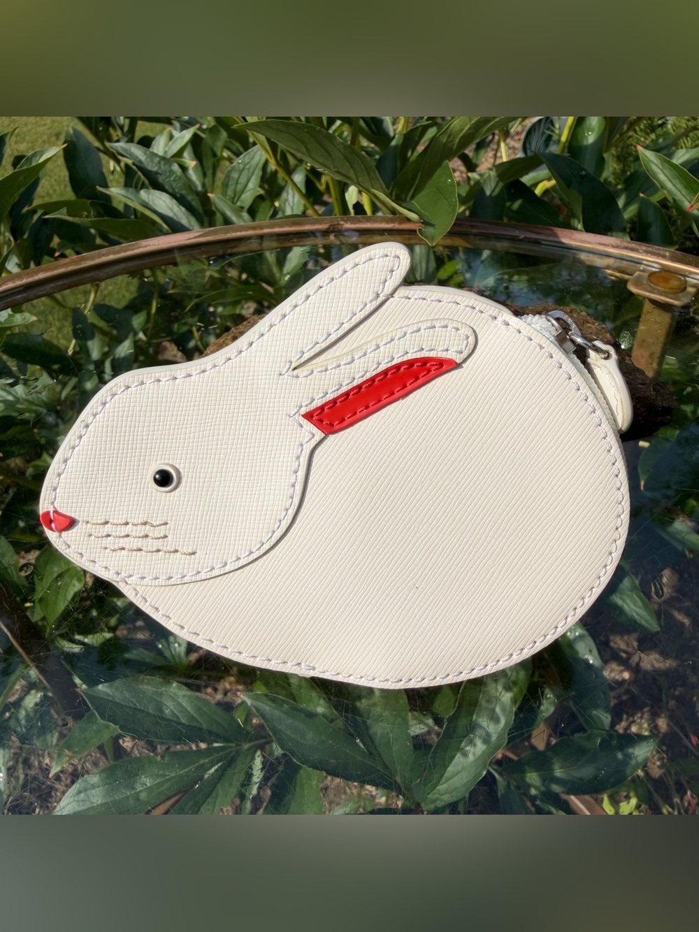 NWT COACH VINTAGE BUNNY MOTIF COIN PURSE (F62270)